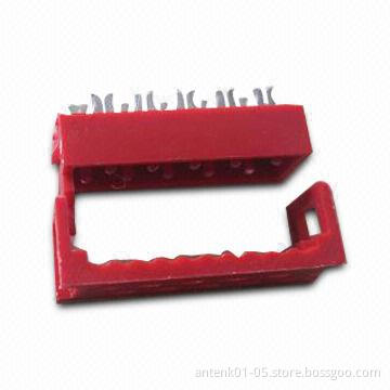 Red Micro Match DIP IDC Connector with 1.0A Current Rate and 4 to 20 Pins